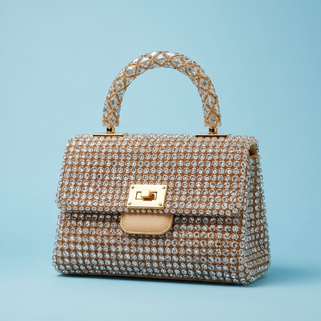 Willow Crystal Woven Top Handle Topaz