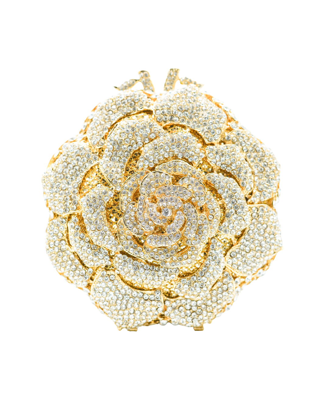 Golden Rose Crystal Minaudière
